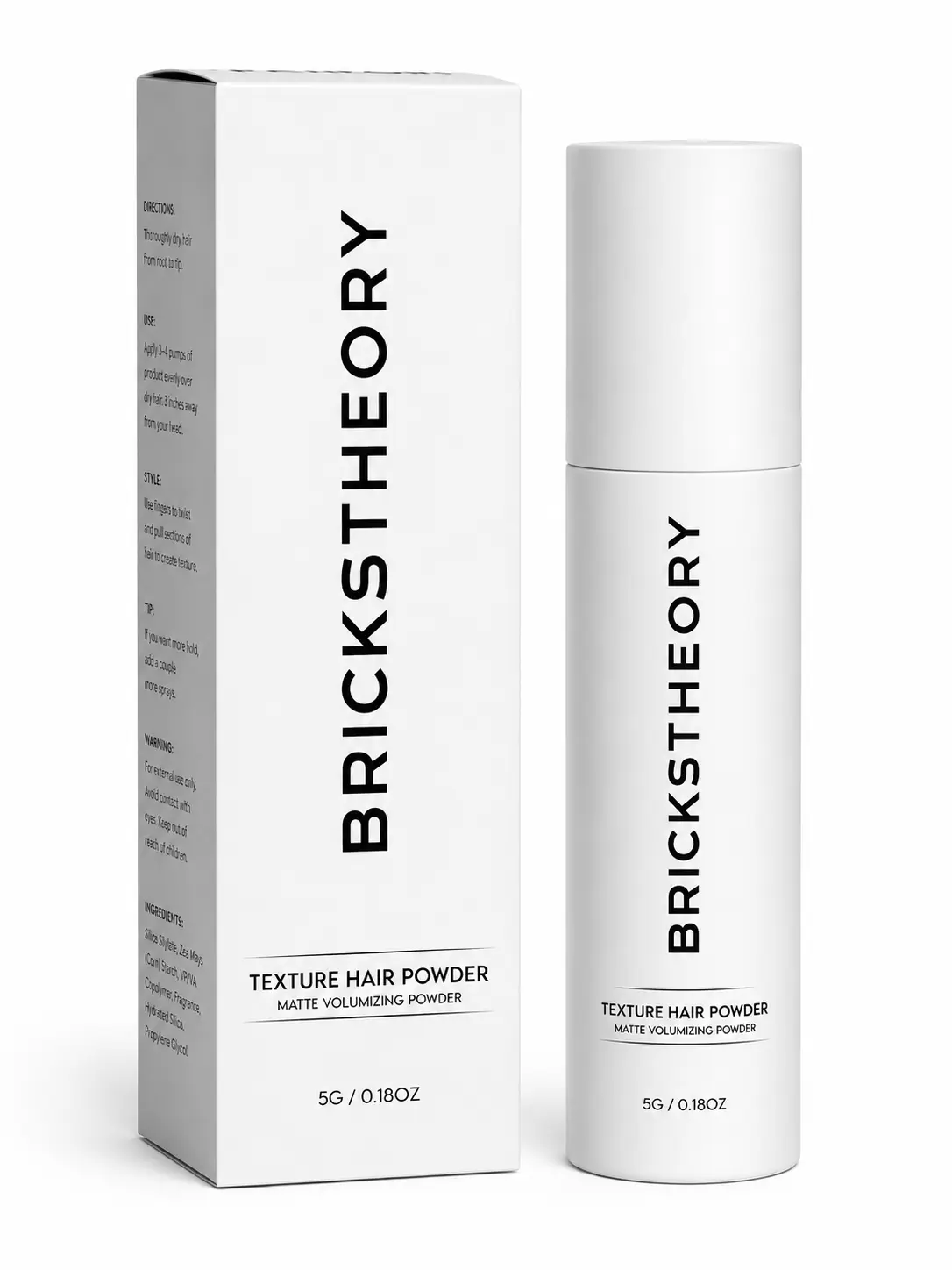 BRICKS Theory Hair Texture Powder For Men Hair Styling Powder For Matte Finish Volumizing & Texturizing Powder, Volumizing,No-Wash,Hair,Powder