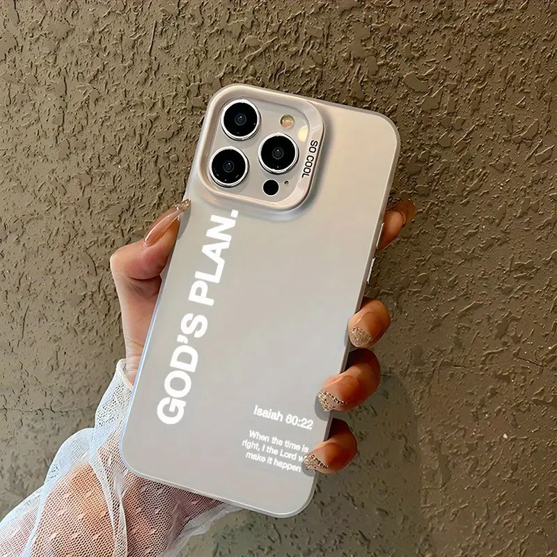 Phone case for iPhone 17 Pro Max Plus Air/ 16 Pro Max 15 Plus 14 13 12 11  XS GOD'S PLAN Pattern Full Body Protection Anti-Scratch PC Smartphone Cover Protective Cellphone Casing Protector Shockproof Black