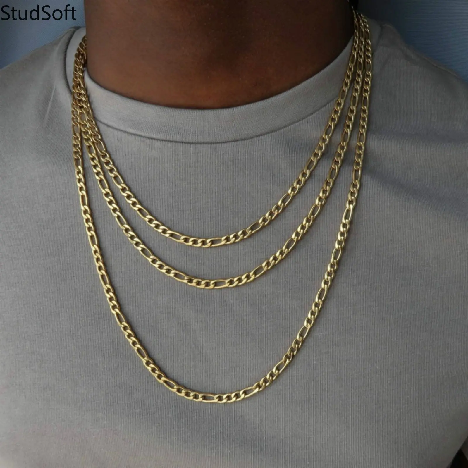 Men's Silver-Tone Link Chain, Simple Style Metal Jewelry Designed for a Modern Sports & Outdoor Look, Chains, Necklaces, Men's Jewelry, Zj3524-70Cm, Casual, Metal Coating, Unisex,back to school,back to school haul