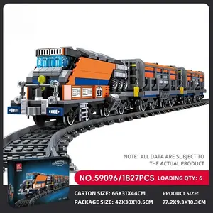1827PCS MOC Creative Train Building Block Set Train Toy Assembly Brick Children Toy Adult Birthday Gift Train Set Building Blocks Magnetic Building Set
