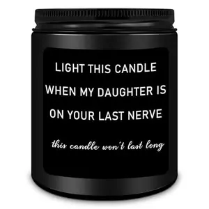 HOMSOLVER Son in Law Gifts, Fathers Day Birthday Anniversary Wedding Gifts for Son in Law from Mother Father in Law, Funny Future Son-in-Law, Girls Boyfriend Sandalwood Candle Gift