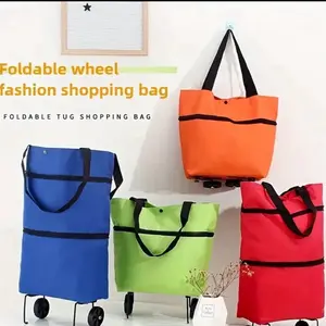 Portable Shopping Carts - Durable, Foldable, Lightweight, with Smooth - Rolling Plastic Wheels, Easy to Multifunctional, Suitable for Groceries, Laundry, Shelf Baskets