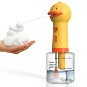 Yellow Duck Bath Foaming Launcher Handhold Electric Pet Foam MachineUsb Charging Automatic Soap Dispenser For Cat Dog Bathing Grooming Supplies