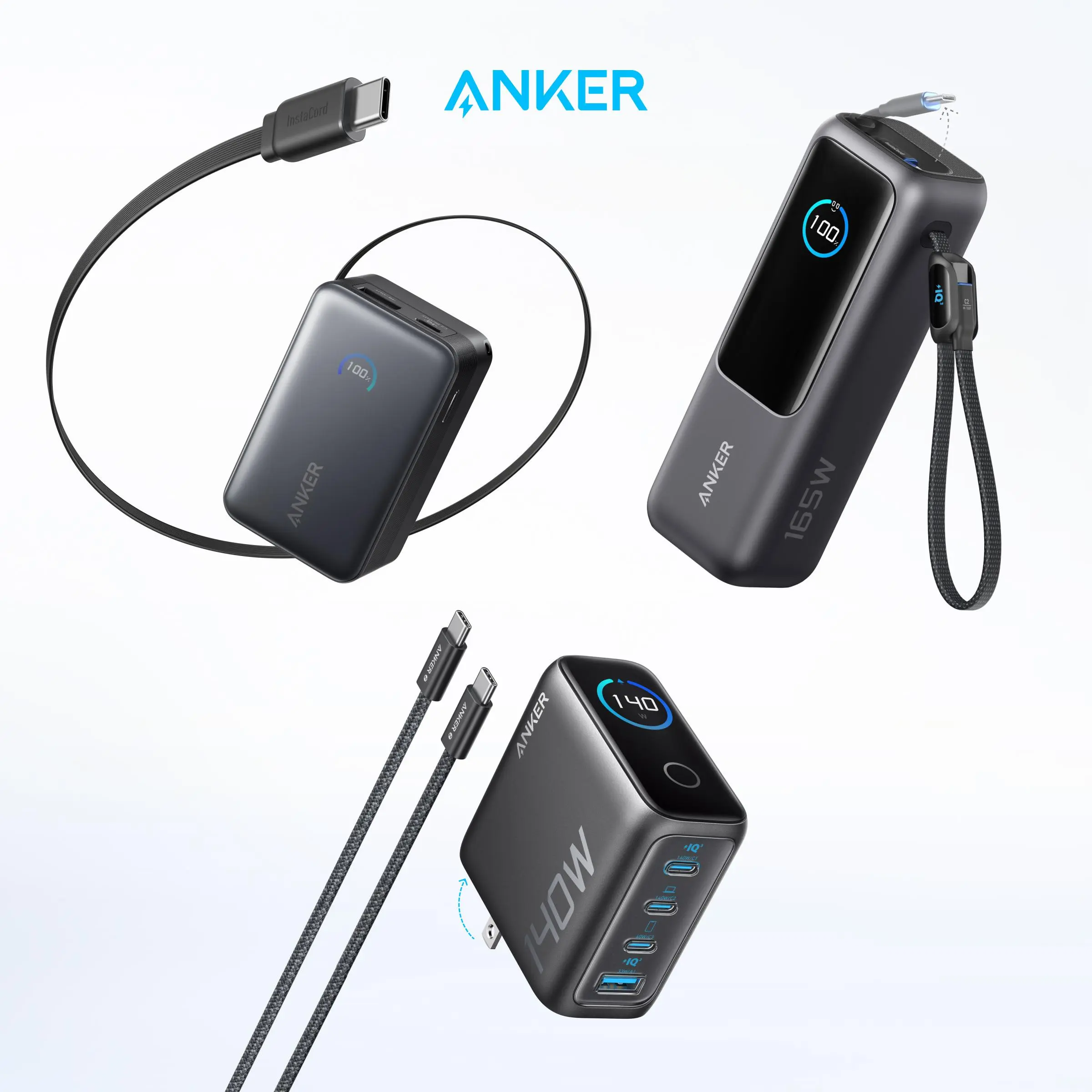 Anker Nano Power Bank, 10,000mAh Portable Charger and Anker 140W Laptop  Charger, 4-Port Multi-Device Charging and ANKER 25000mAh 165W USB-C Power  Bank - TikTok Shop