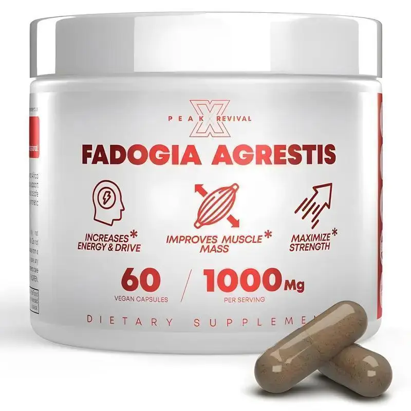 Peak Revival-X Fadogia Agrestis 1000mg – Natural Testosterone Support for Men | Muscle Growth, Strength & Energy | Vegan Capsules