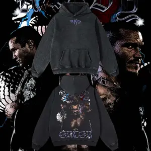 Reality.Wear Limited Rko RandyOrton - WWE Hoodie Tshirt Acid Washed Heavyweight Cotton Tshirt, 100% Cotton retro Washed anime t-shirt, vintage streetwear tee, Y2K graphic top