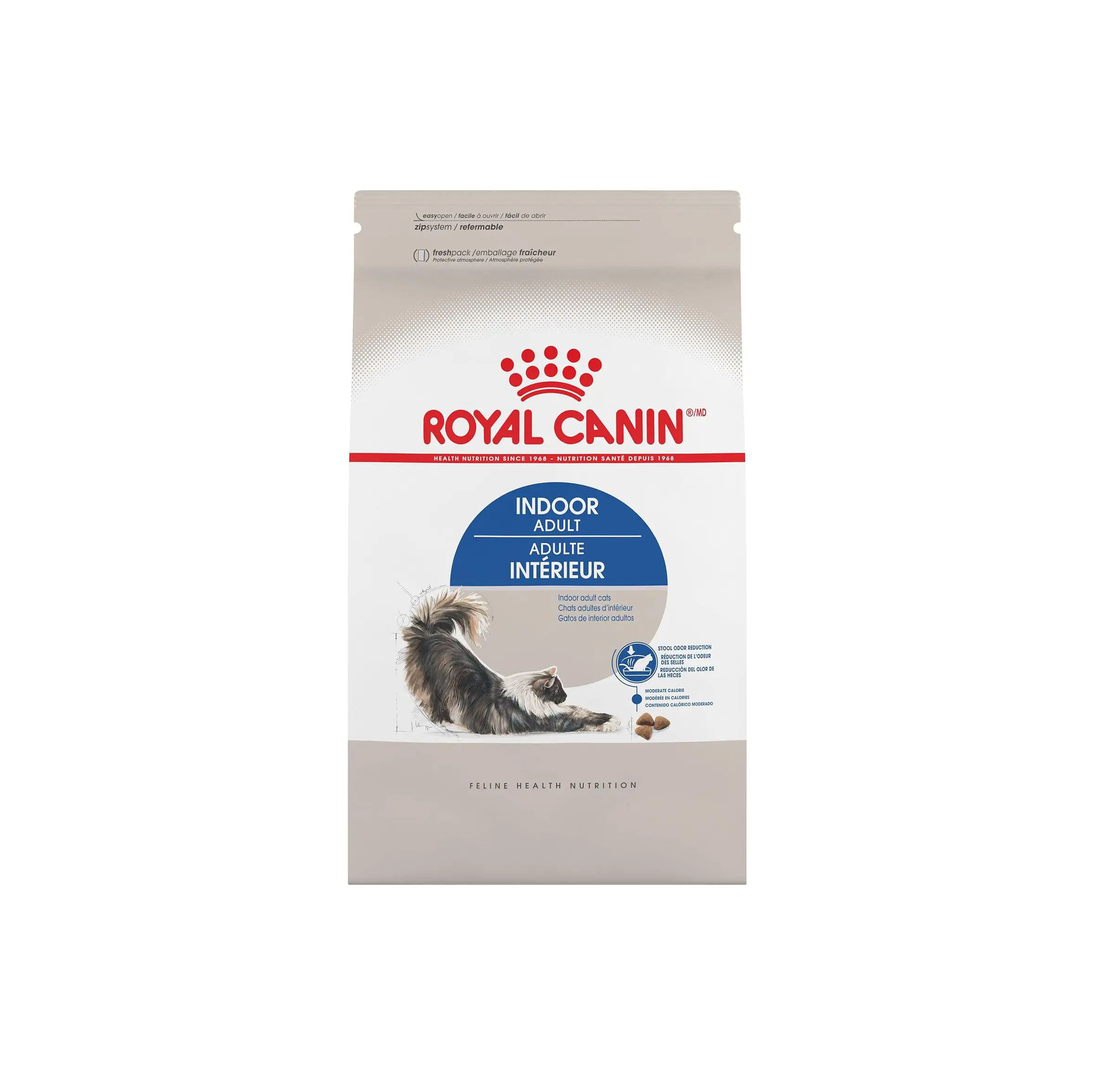 Royal Canin Feline Health Nutrition Indoor Adult Dry Cat Food, 7 lb Bag.