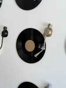 Vinyl Record/LP Wall Mount - Unique Album Display Art + Faux Tonearm
