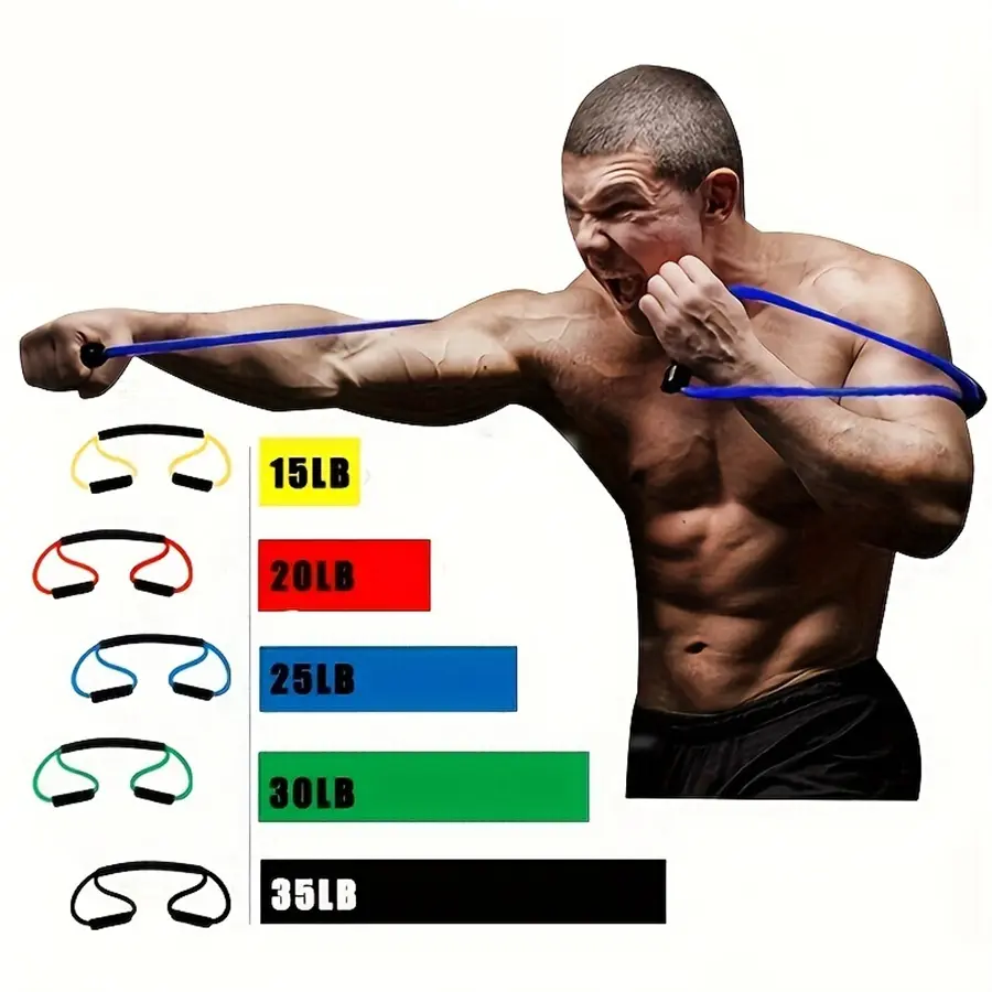 Boxing tensioner speed Sanda Muay Thai air strike tension rope elastic band resistance rope fighting training punching equipment Workout Bands Fitness Training Band Resistant Bands Work Out Bands For Exercise