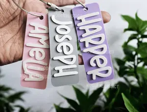 Backpack Bag Tags, 3D Printed Personalized School Backpack Tag, Gift for Kids, Lunch Box Name Tag, Sports Bag Keychain, Diaper Bag Tag