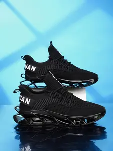 Men's Fashionable Letter Design Lace Up Low Top Sneakers, Casual Comfortable Breathable Sports Running Shoes, Male All-match Round Toe Shoes for Daily Wear