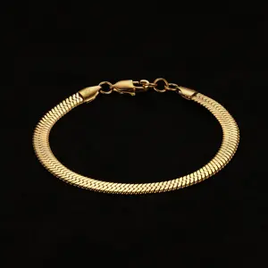 Herringbone Bracelet - Gold (5mm) Herringbone Bracelet - Gold (5mm)