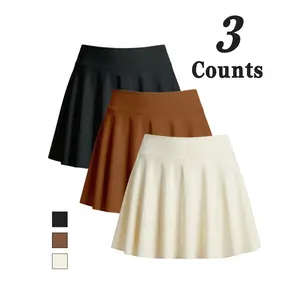 Women's High-Waist Stretch Skort | Built-in Shorts | Convenient Pockets | All-Season Breathable Sports Skirt