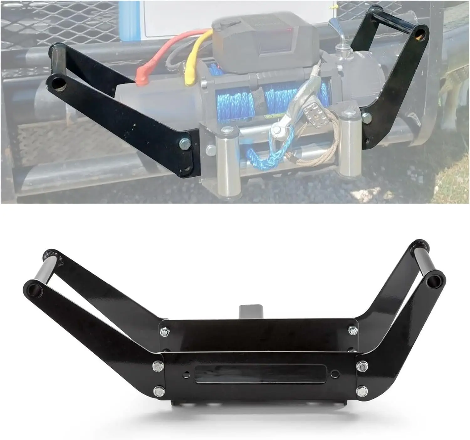 10x 4 1/2 Cradle Winch Mount Mounting Plate 8000-13,000 Lb Capacity Winch Mounting Hitch Receiver Recovery Winches Foldable