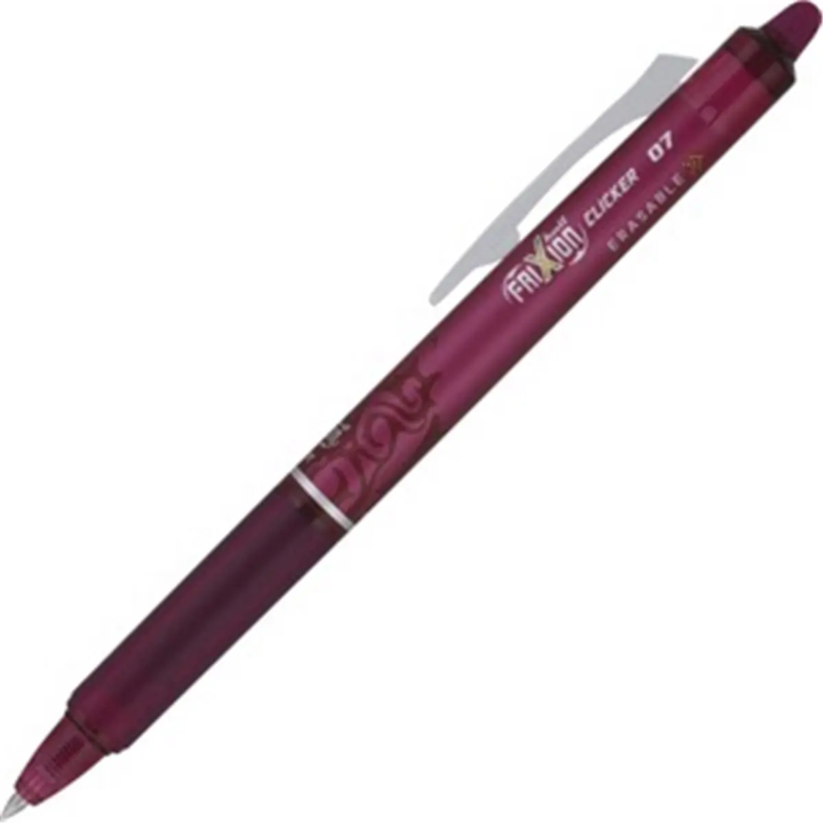 Uni-Ball FriXion Retractable Erasable Gel Pen - 0.7 mm Burgundy, Pack of 12, Translucent, Water-Based Ink, Smooth Write, Crisp Lines, Ink Level View, Ideal for Administrative Assistants for Precise Handwriting & Scheduling, 0.7Mm Pens, Ink Type: Water Bas