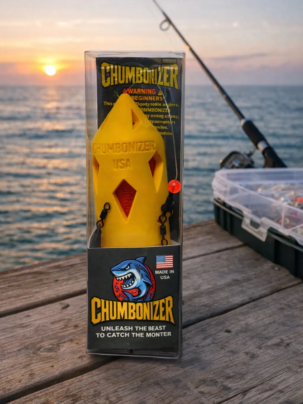Chumbonizer Yellow with Orange Mesh (5.3" Height X 1.67 Diameter