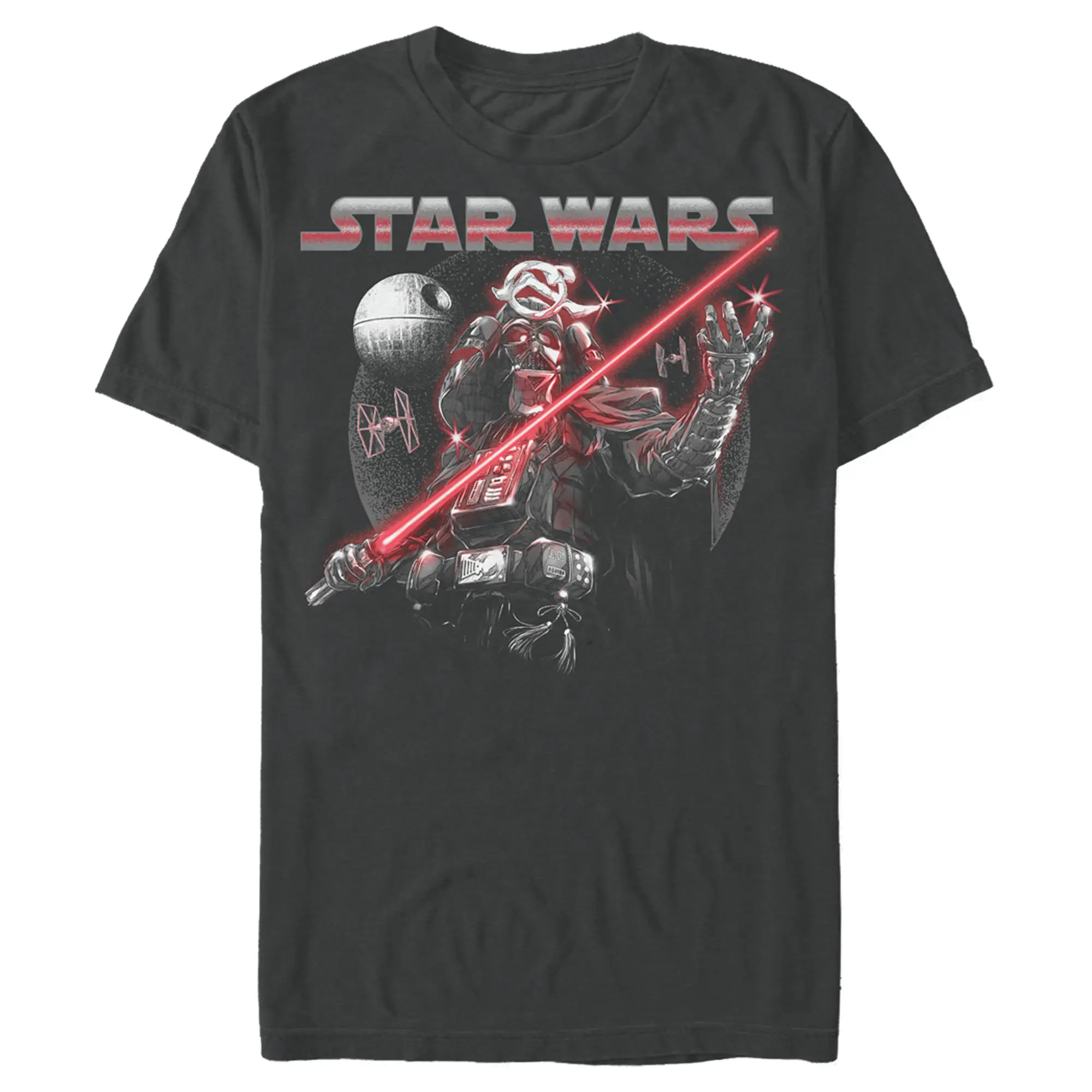 Men's Star Wars: Visions Darth Vader Death Star Casual Classic Short-Sleeve T-Shirt, Menswear Tops
