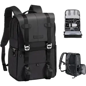 K&F CONCEPT Camera Backpack, Camera Bags for Photographers Dslr Cameras Compatible for Canon Nikon Sony DJI Mavic Drone, 20L Large Capacity Bag Cover 15.6 Inch Laptop Camera Cases with Raincover