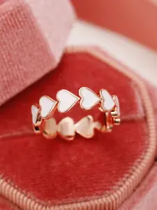 1 PC Romantic Heart Shaped Ring For Women For Engagement Party Jewelry Valentine's Day Gift Elegant Ring