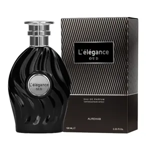 Al Rehab L’ Elegance Oud for Unisex Eau de Parfum Spray, 3.4 Ounce