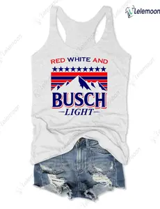 Red White And Busch Light Tank Top.