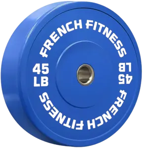 French Fitness Olympic Colored Bumper Plate 45 lbs (New)