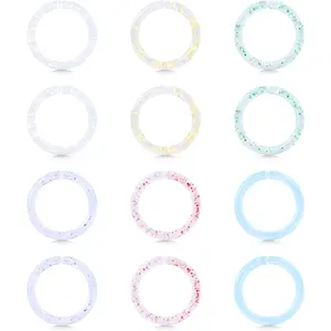 16g Plastic Septum Rings Nose Hoop Rings Retainer for Work Surgery Bioflex Cartilage Tragus Helix Lobe Earrings Flexible Lip Piercing Retainer Clicker Rings Retainer 8mm 10mm