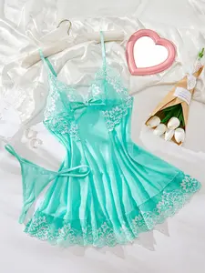 Sexy Lace Lingerie for Women, nightdress gift for Her, Adjustable Strap Stretchy Breathable Loungewear