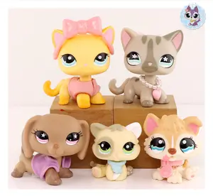 diylpshome Miniature Cat and Dog Figures with LPS Collectable - Cute Toys for Group Play & Imagination, 2-2.75" High, Educational & Engaging Animal
