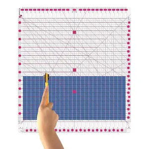 Quilting Ruler 12.5 * 12.5" Slotted Rulers for Quilting and Sewing, Quilt Strip Rulers for Precise Fabric Cutting