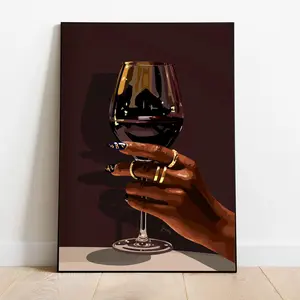 black woman art, black girl art, black woman wall art, Product without frame