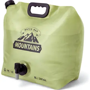 Camping Water Container 2 Gallon Collapsible Water Jug with Spout - Reusable Plastic Flasks, Foldable Empty Gallon Jug for Water Storage, Water Bag for Outdoor Hiking Emergency Prep (1 Pack)