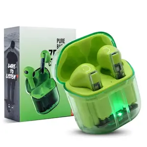 YX06 Transparent TWS Earbuds Cyberpunk Style Low Latency Noise Cancelling Stereo Sound Stable Connection for Gaming Sports Daily Wear