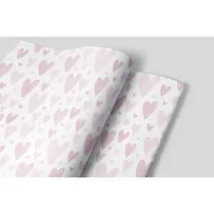 Heart Wrapping Paper Sheets - Set of 3