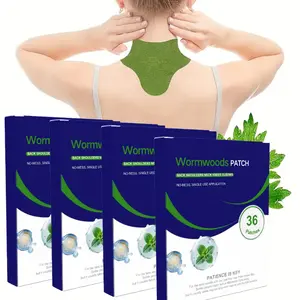 Wormwoods Patch 36 Pieces Mugwort Patch for Pain Relief Hot Moxibustion for Shoulder Neck Knee Back Muscle Aches and Pains Disposable
