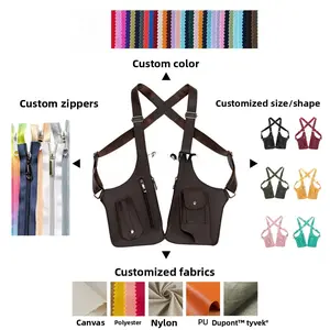 Tactical Men's Vest Bag Crossbody Anti-theft Sling Pack Hidden Underarm Chest Bag Outdoor Sports Fashion Travel Lightweight Shoulder Bag with Custom Zippers and Fabrics