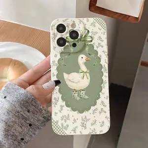 Rain boots with cute duck pattern,  suitable for iPhone17 Pro Max Plus Air/16/15/14/13/12/11 Samsung Galaxy S25 S24 S2and other series models