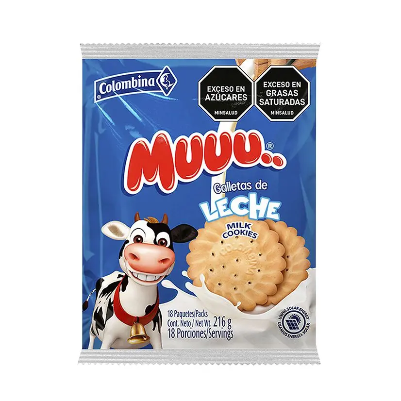 Galleta Muu Leche Milk Cookies 216g Pack of 18 United