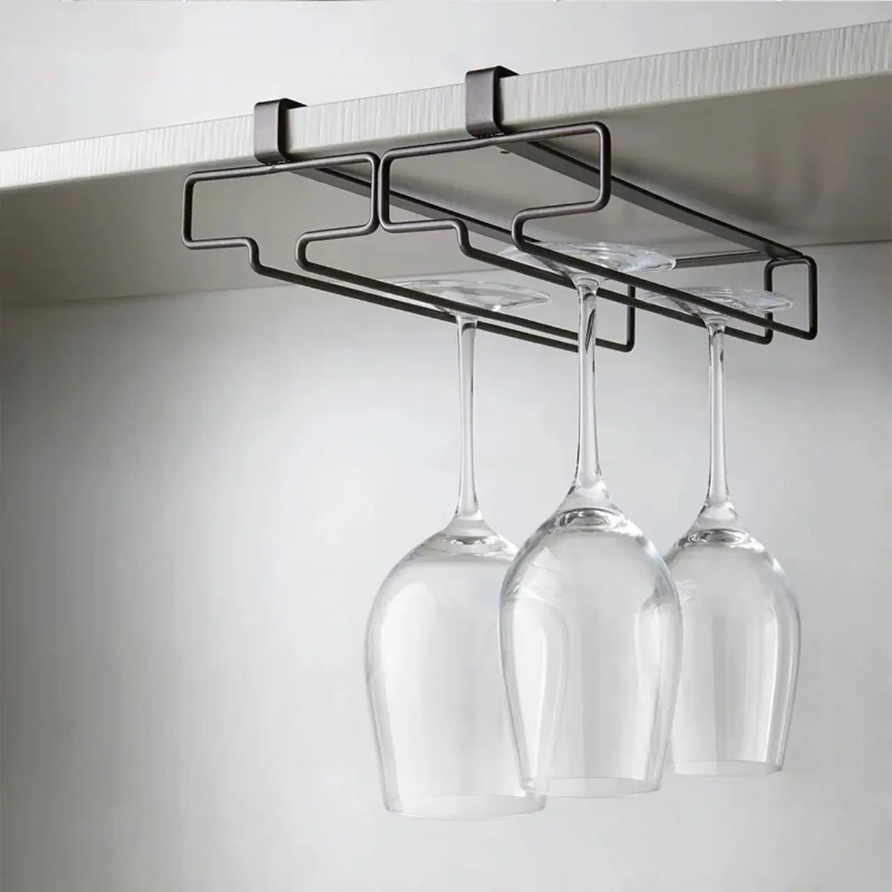 304 Stainless Steel Wine Glass Rack, Space-Saving Vertical Holder for Kitchen Bar Dining Room, Easy Install No Drilling Required