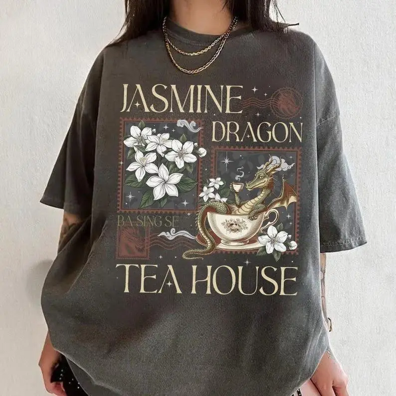 Comfort Color Jasmine Dragon Tea Shop Shirt, Uncle Iroh Shirt, Anime Lover's Gift, Uncle Iroh Tea Shop Inspired Shirt, Avatar T-Shirt Casual Cotton