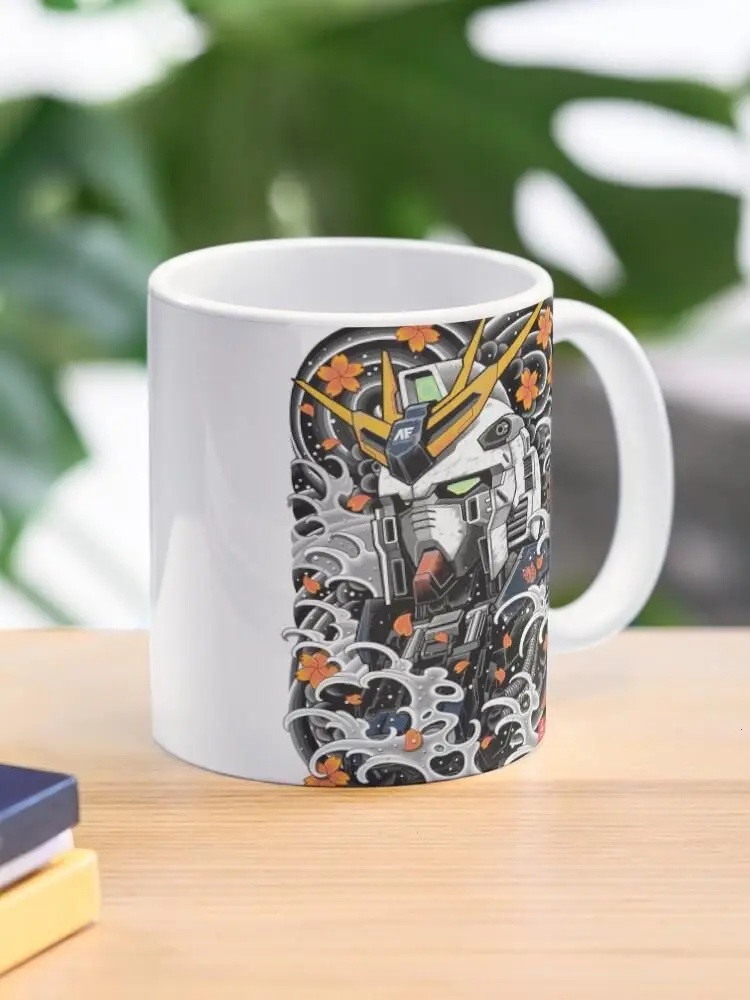 Robot Battle Style Coffee Mug, Sci-Fi Graphic Cup, Collector Gift