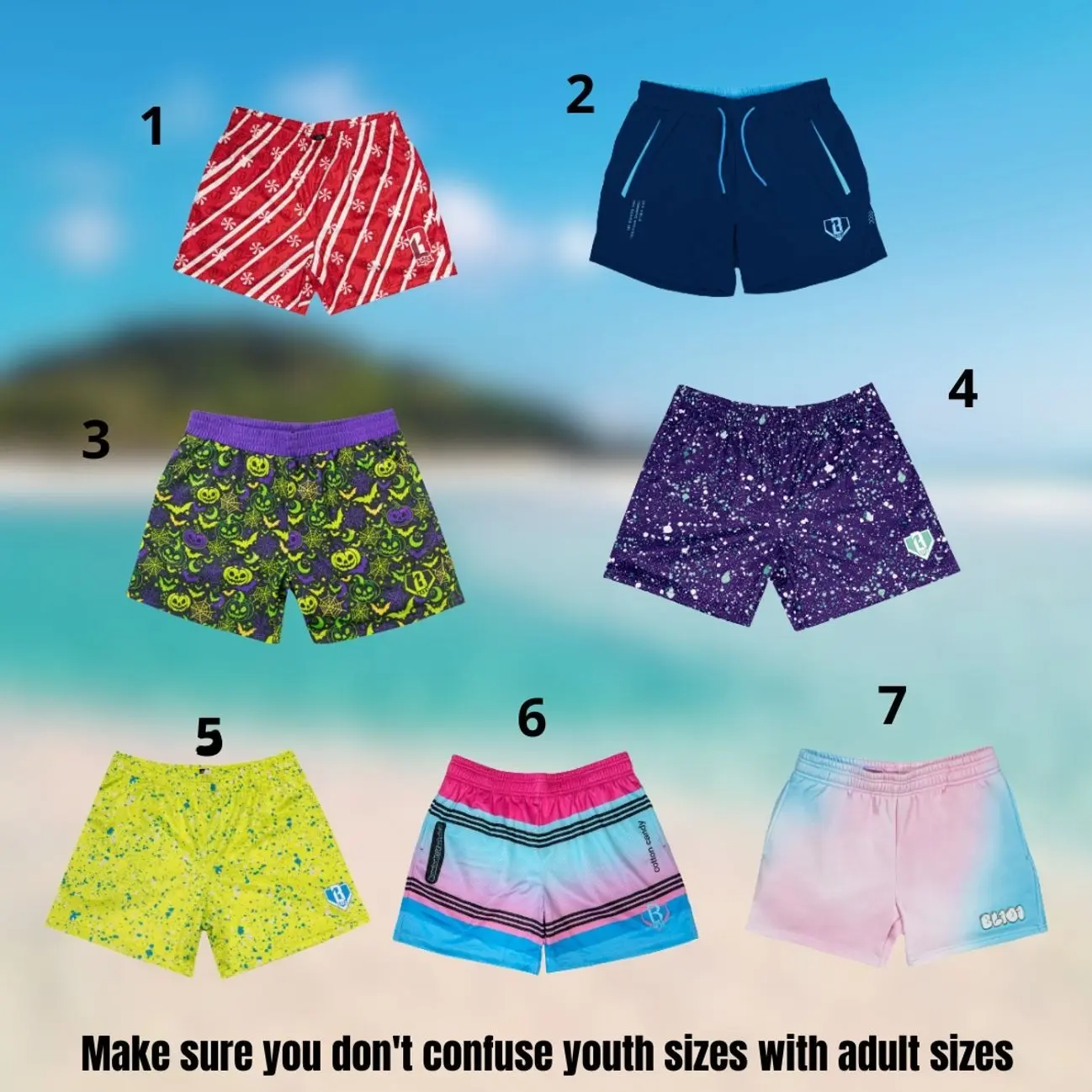 BL101 Galaxy Lightweight Breathable Gym Shorts, Casual Streetwear Shorts