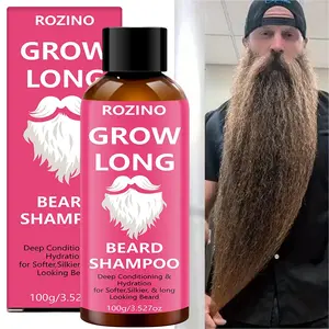 Rozino Beard Growth Care Shampoo 100g for Men, Daily Cleansing, Strengthens and Repairs, Deep Cleans Beard and Skin, Promotes Healthy Beard Growth