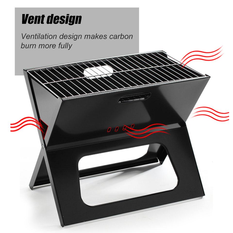 Portable Barbecue Grill Foldable BBQ Grill Outdoor Charcoal BBQ Grill Camping Picnic Barbecue Accessories BBQ Tools