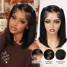 SuperNova Human Hair Straight  13*4 Lace Front Ready To Go Pre Braided Bob Wigs #Halloween #TikTokShopStockUp #DealsForYouDays