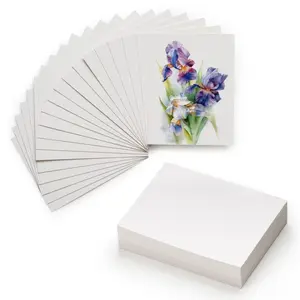 MEEDEN 4" x 3" Blank Watercolor Paper Cards , 5 Pcs Cold Press Mini Watercolor Paper Bulk for Thankyou Card, 100% Cotton Watercolor Paper Postcards for Adults & Students (140lb/300gsm), 5×10 Sheets，ACEO