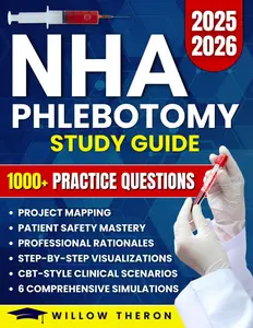 NHA Phlebotomy Study Guide: 1000+ Practice Questions & 6 Full-Length Simulation, CBT-Style Clinical Scenarios, Step-by-Step Visuals