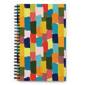 Quilter's Dot Grid Spiral Notebook - Brush Strokes