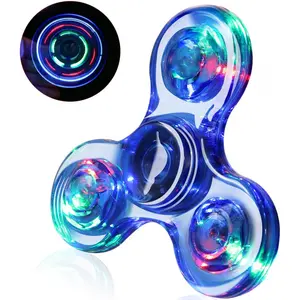 LED Fidget Spinners, Light Up Sensory Fidgets Toys for Kids, Glow in The Dark Toy for Kid 4-8-12, ADHD Anxiety Stress Relief Toys for Adults, School Classroom Exchange Gifts for Kids