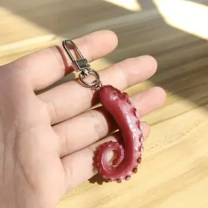 1/20pcs Charming Playful Octopus Keychain - Cute PVC Animal Charm for Bags & Backpacks, Perfect Valentine's Gift for Her